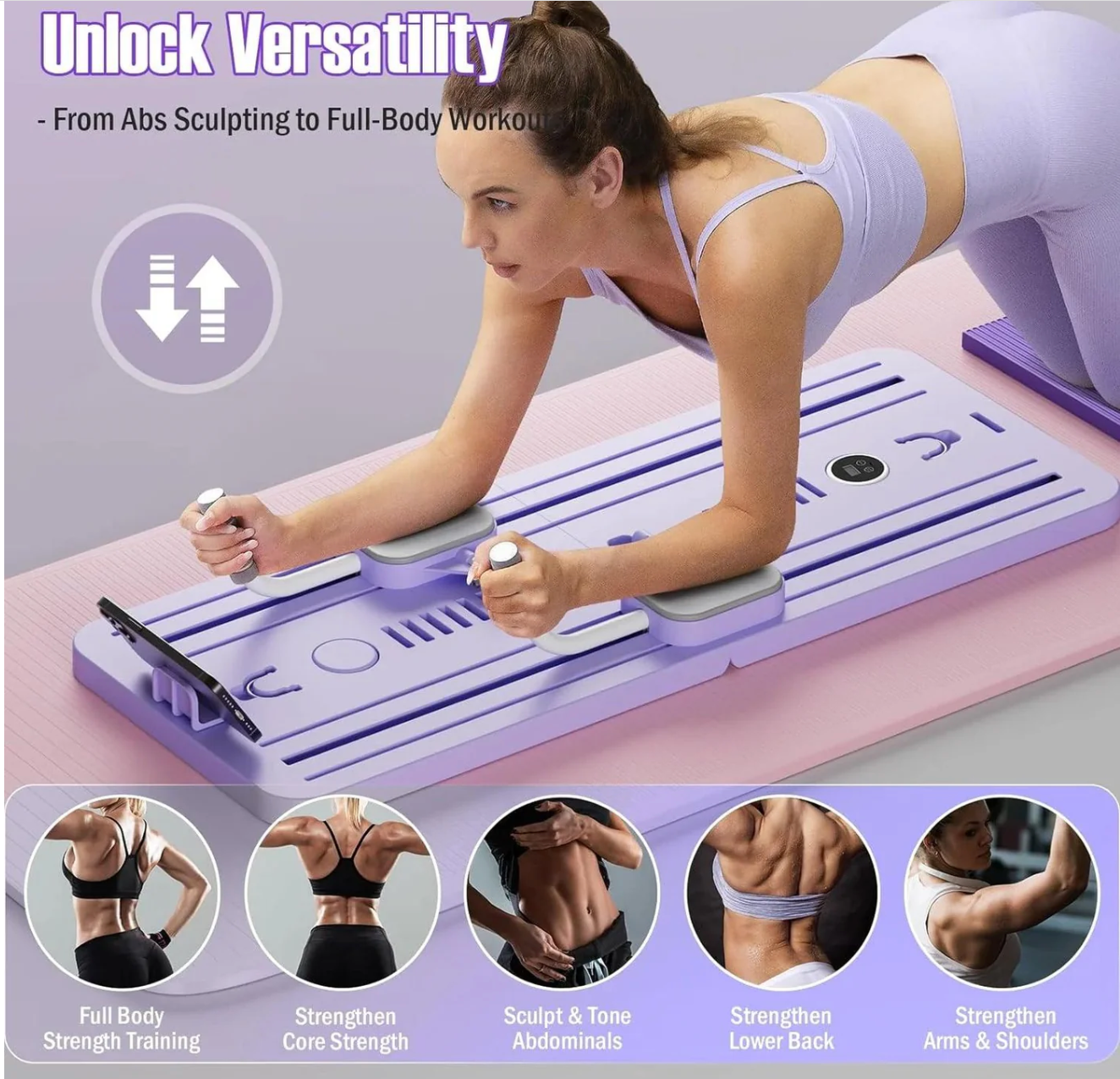 IVALOFIT™ At-Home Pilates Reformer Board